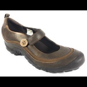 Merrell Plaza Emme Brown Leather Mary Jane Shoes